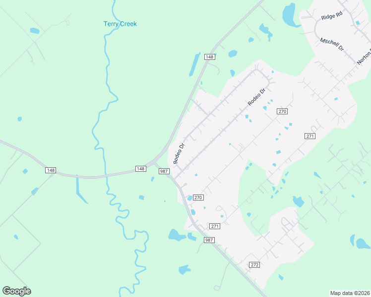 map of restaurants, bars, coffee shops, grocery stores, and more near 8330 Rodeo Drive in Terrell