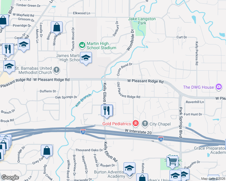 map of restaurants, bars, coffee shops, grocery stores, and more near 4215 Kelly Elliott Road in Arlington