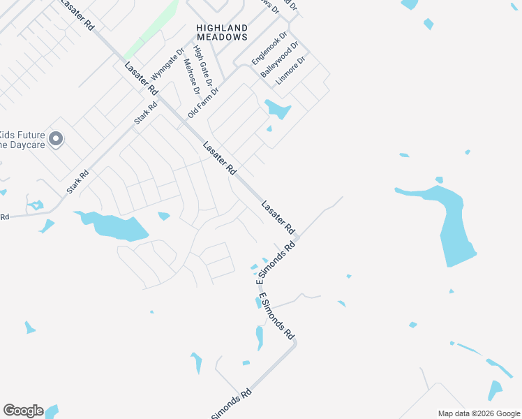 map of restaurants, bars, coffee shops, grocery stores, and more near 1400 Lasater Road in Seagoville