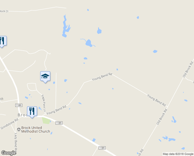 map of restaurants, bars, coffee shops, grocery stores, and more near 739 Young Bend Road in Weatherford