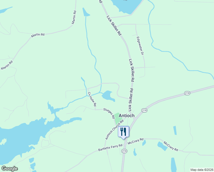 map of restaurants, bars, coffee shops, grocery stores, and more near 281 Lake Harding Drive in Hamilton
