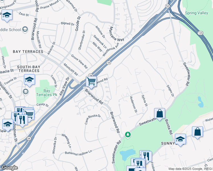 map of restaurants, bars, coffee shops, grocery stores, and more near 5213 Van Gogh Lane in Bonita