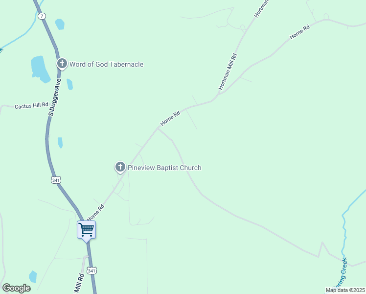 map of restaurants, bars, coffee shops, grocery stores, and more near 630 Horne Road in Roberta