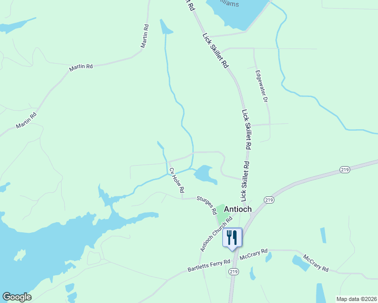 map of restaurants, bars, coffee shops, grocery stores, and more near 281 Lake Harding Drive in Hamilton