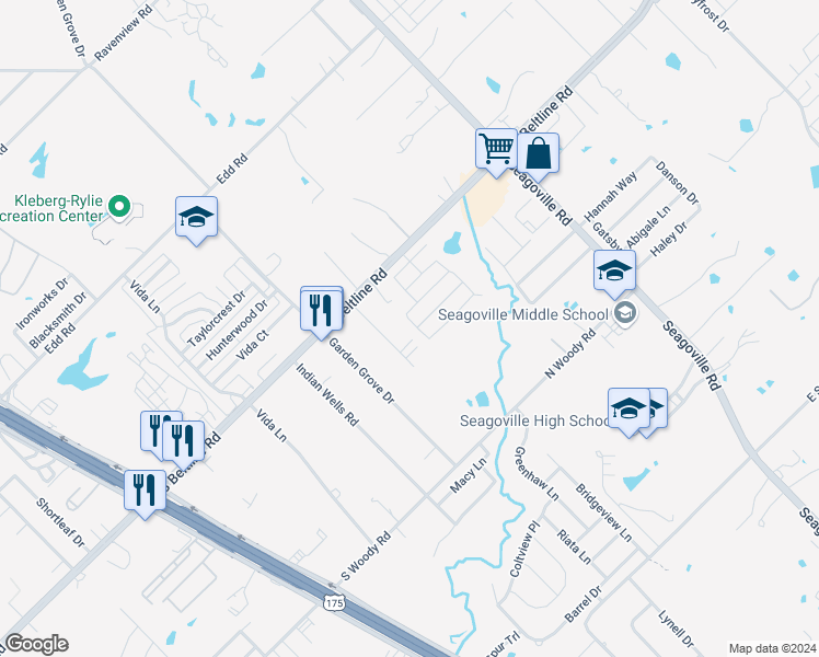 map of restaurants, bars, coffee shops, grocery stores, and more near 13702 Sandos Drive in Dallas