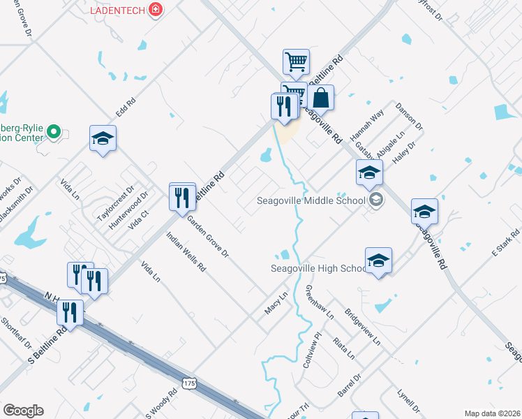map of restaurants, bars, coffee shops, grocery stores, and more near 1314 Country Lane in Dallas