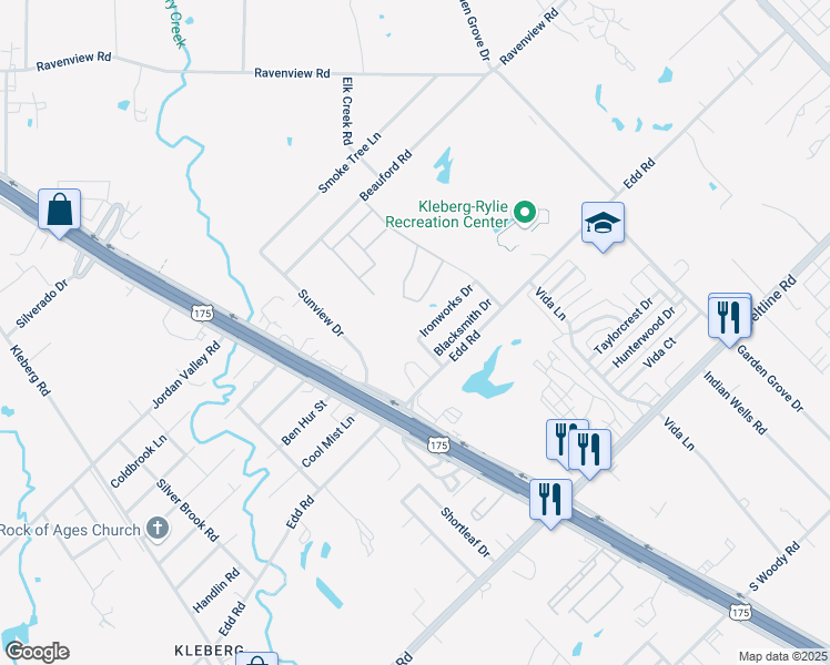 map of restaurants, bars, coffee shops, grocery stores, and more near 1769 Ironworks Drive in Dallas