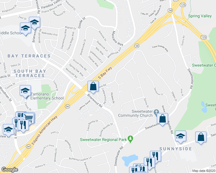 map of restaurants, bars, coffee shops, grocery stores, and more near 5223 Van Gogh Lane in Bonita