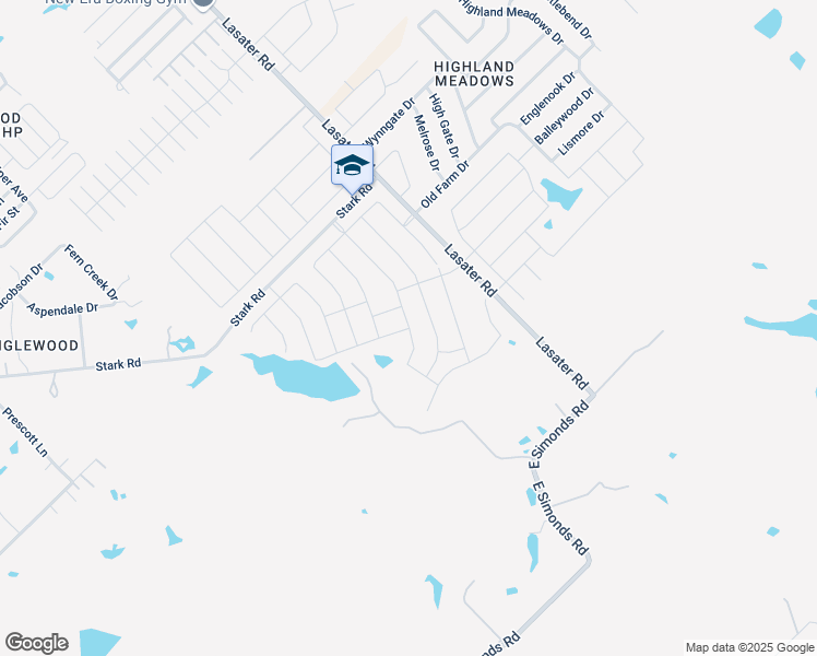 map of restaurants, bars, coffee shops, grocery stores, and more near 1500 Lasater Road in Seagoville