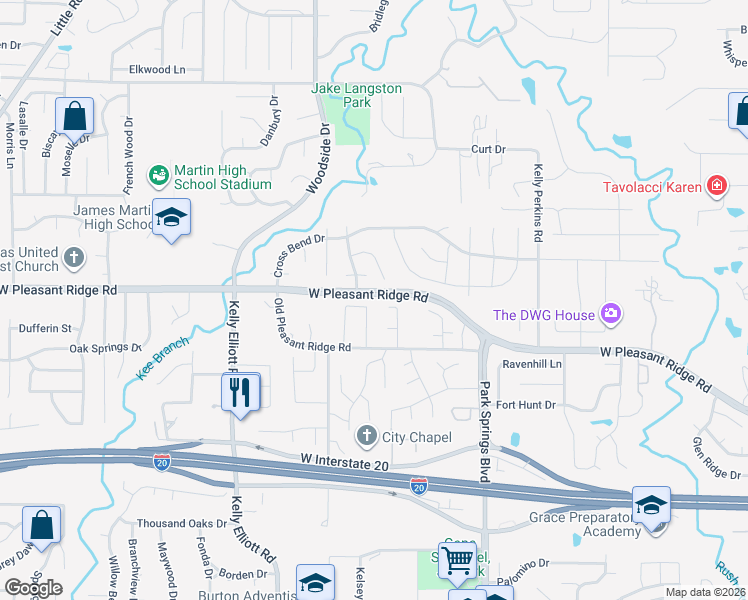 map of restaurants, bars, coffee shops, grocery stores, and more near 3903 Sunday Hill Drive in Arlington