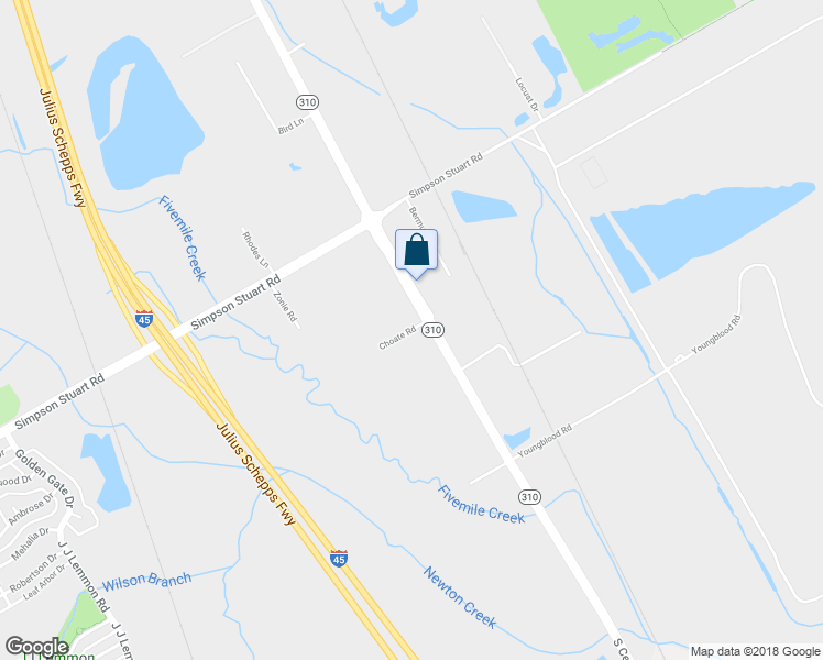 map of restaurants, bars, coffee shops, grocery stores, and more near 4966 Choate Road in Dallas