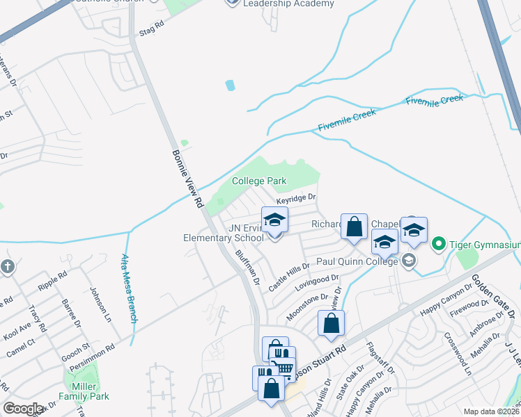 map of restaurants, bars, coffee shops, grocery stores, and more near 3342 Ridgemoor Circle in Dallas