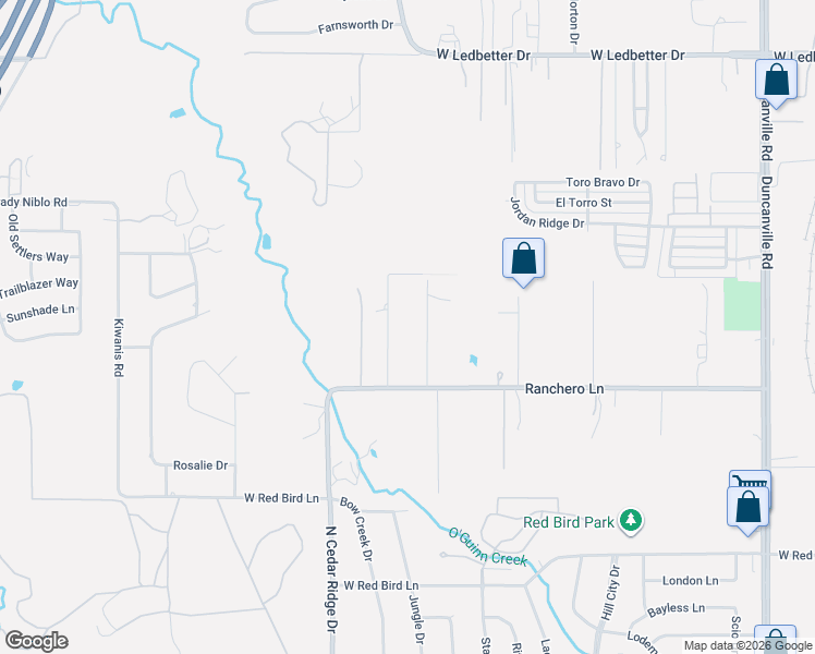 map of restaurants, bars, coffee shops, grocery stores, and more near 5821 Ranchero Lane in Dallas