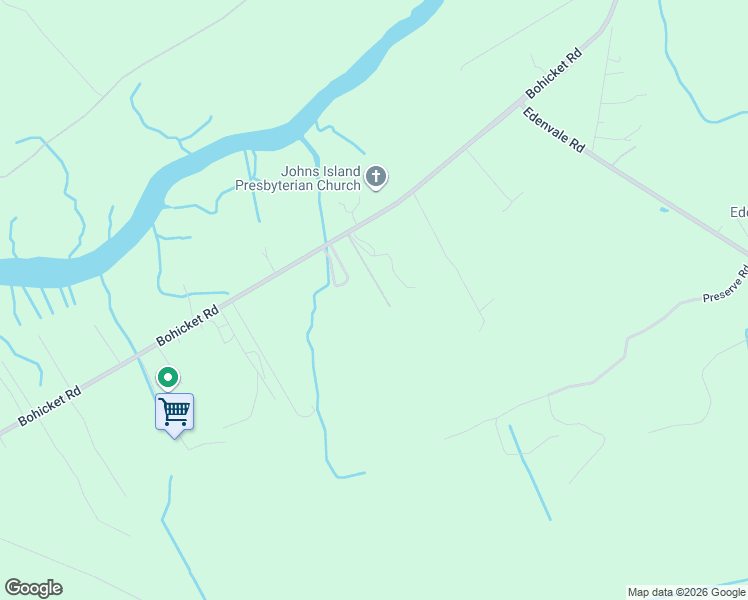 map of restaurants, bars, coffee shops, grocery stores, and more near 2595 Bohicket Road in Johns Island