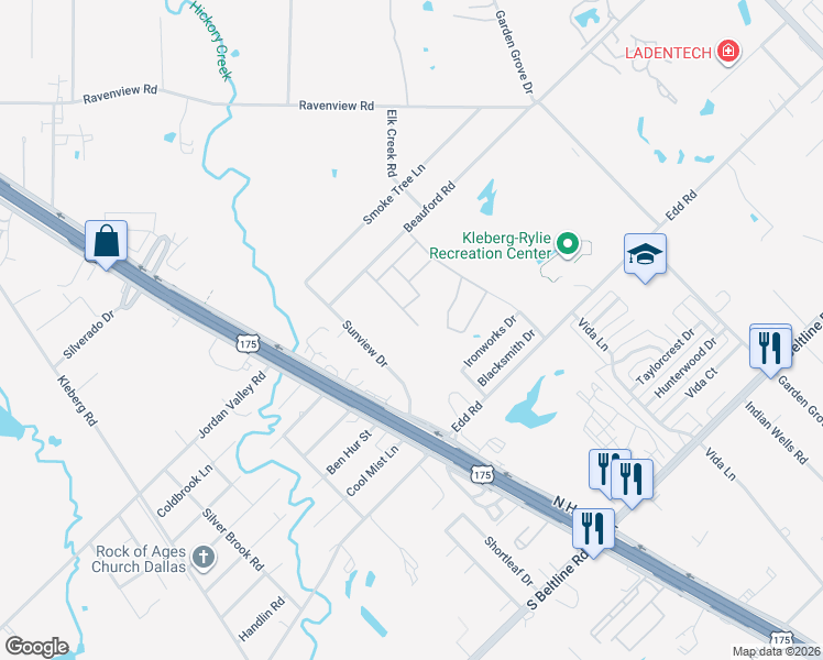 map of restaurants, bars, coffee shops, grocery stores, and more near 33 Ironworks Drive in Dallas