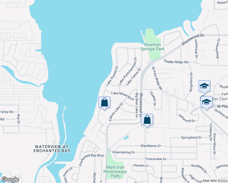 map of restaurants, bars, coffee shops, grocery stores, and more near 7205 Lake Mead Boulevard in Arlington