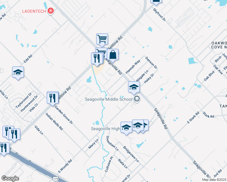 map of restaurants, bars, coffee shops, grocery stores, and more near 1167 Tomahawk Drive in Dallas