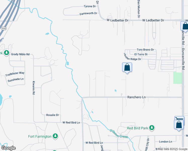 map of restaurants, bars, coffee shops, grocery stores, and more near 5131 Whispering Oaks Drive in Dallas