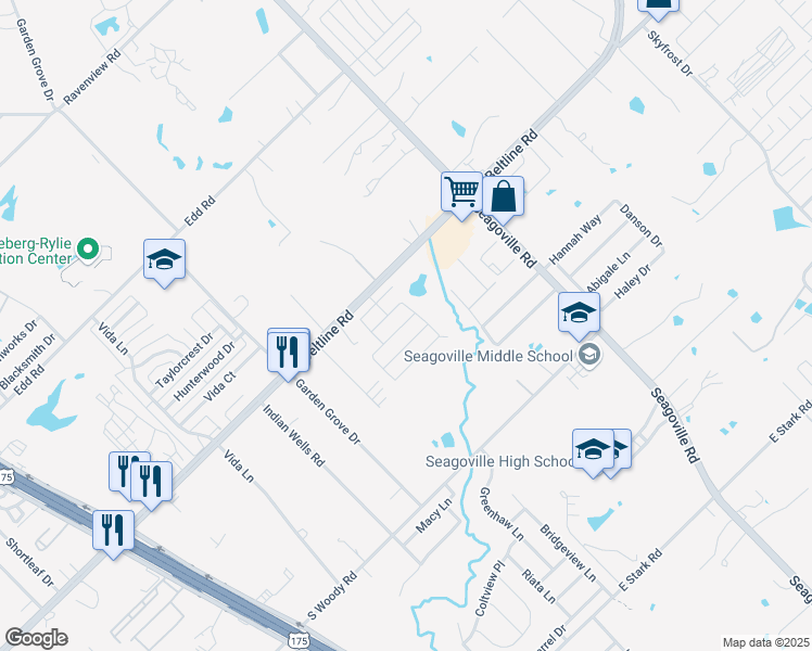 map of restaurants, bars, coffee shops, grocery stores, and more near 1208 Solana Drive in Dallas