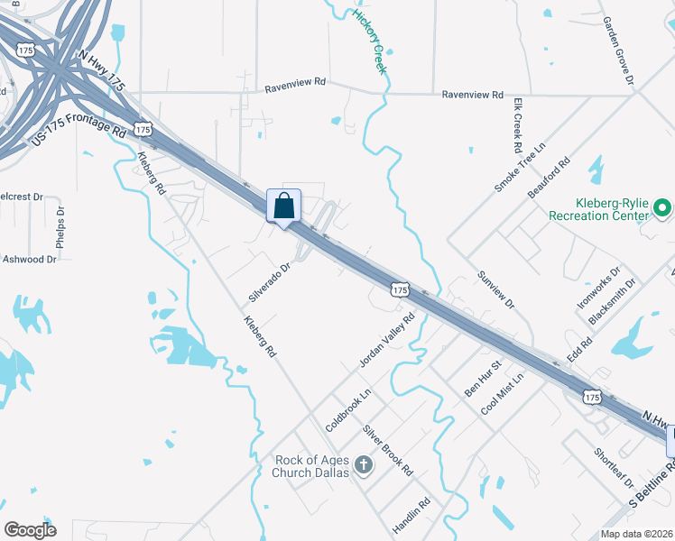 map of restaurants, bars, coffee shops, grocery stores, and more near 12020 C F Hawn Freeway in Dallas