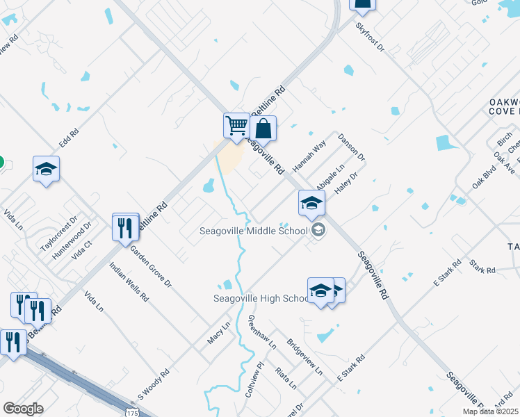 map of restaurants, bars, coffee shops, grocery stores, and more near 1168 Warrior Drive in Dallas