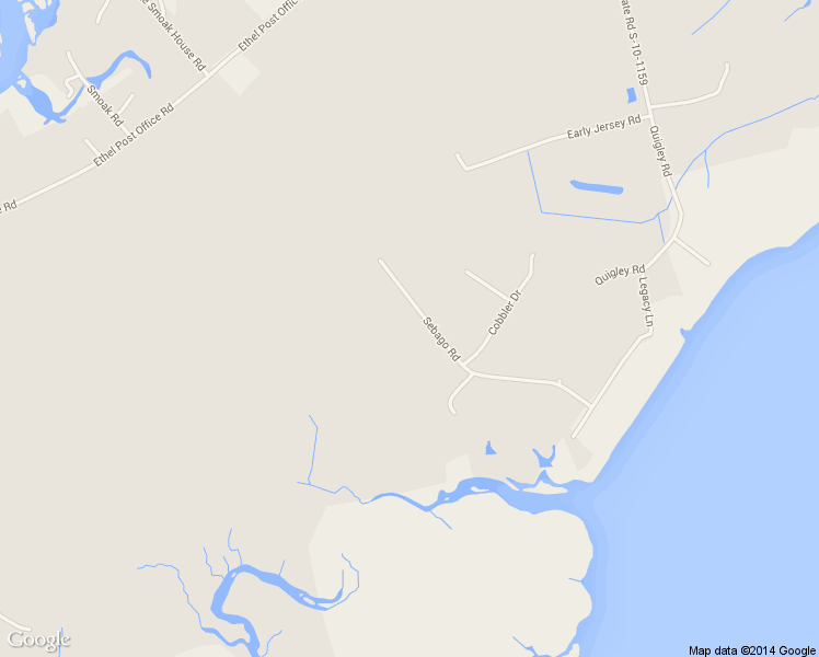 map of restaurants, bars, coffee shops, grocery stores, and more near 4239 Sebago Road in Meggett