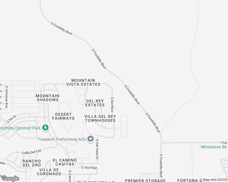 map of restaurants, bars, coffee shops, grocery stores, and more near 10178 South Del Rico in Yuma