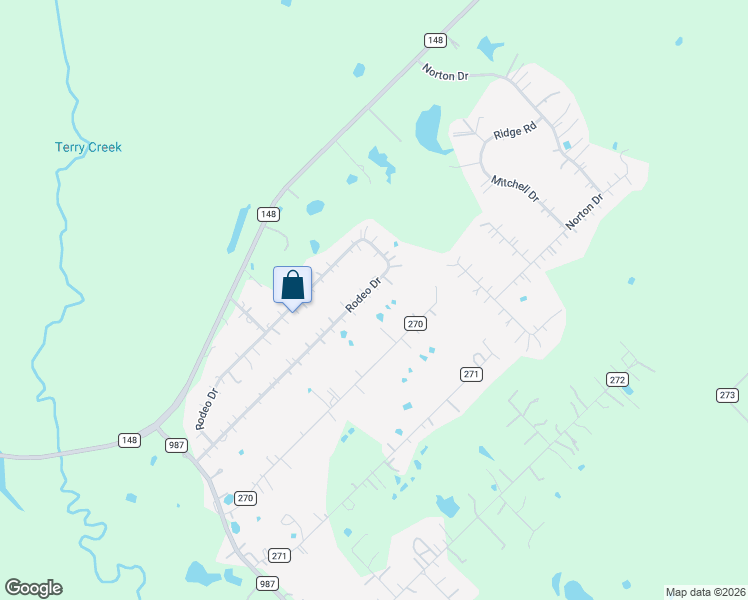 map of restaurants, bars, coffee shops, grocery stores, and more near 9081 Rodeo Drive in Terrell
