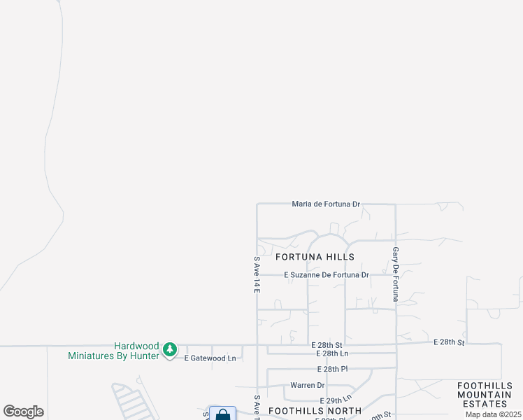 map of restaurants, bars, coffee shops, grocery stores, and more near 14103 Fortuna Drive in Yuma