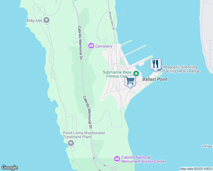 map of restaurants, bars, coffee shops, grocery stores, and more near 140 Sylvester Road in San Diego