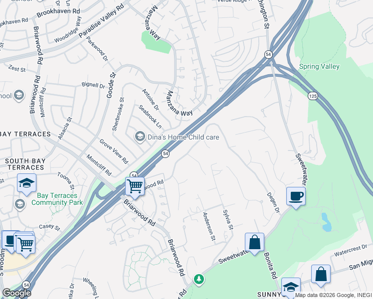 map of restaurants, bars, coffee shops, grocery stores, and more near 5359 Robinwood Road in Bonita