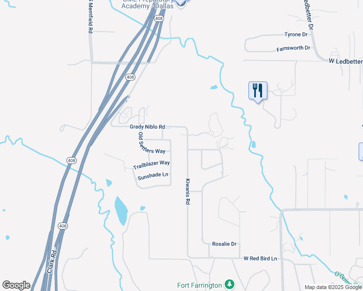 map of restaurants, bars, coffee shops, grocery stores, and more near 5235 Kiwanis Road in Dallas