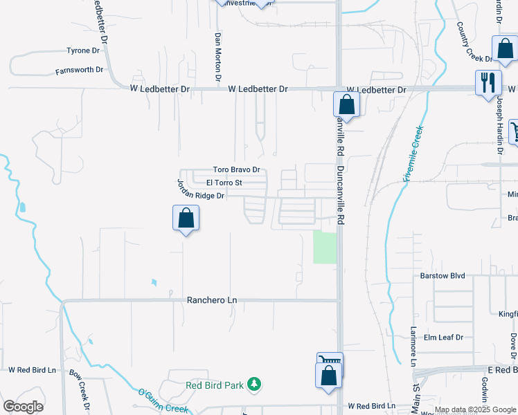 map of restaurants, bars, coffee shops, grocery stores, and more near 5209 La Jolla Lane in Dallas