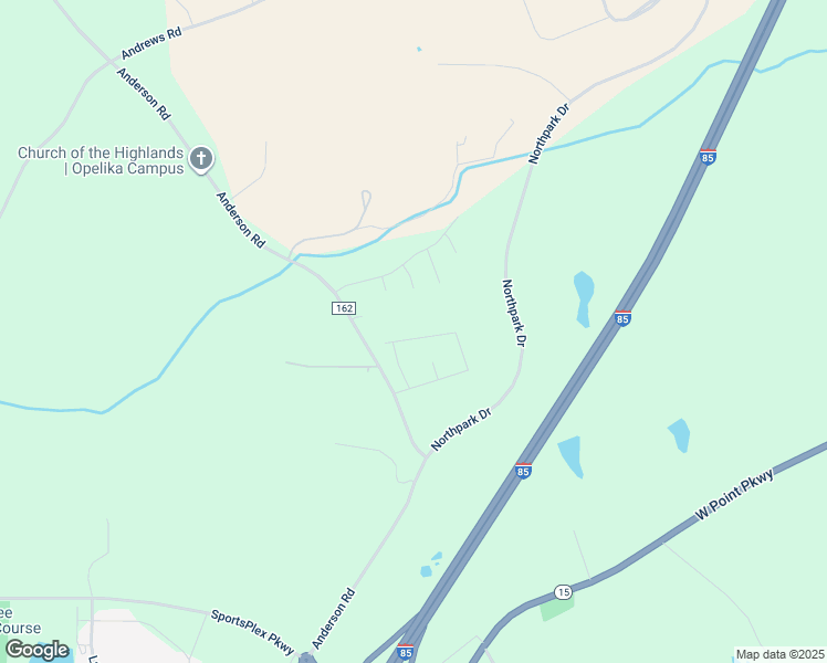 map of restaurants, bars, coffee shops, grocery stores, and more near 2412 Rocky Point Drive in Opelika