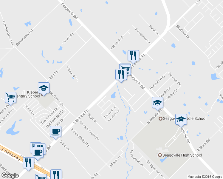 map of restaurants, bars, coffee shops, grocery stores, and more near 1164 South Belt Line Road in Dallas