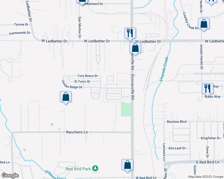 map of restaurants, bars, coffee shops, grocery stores, and more near 5143 Wesley Chapel Lane in Dallas