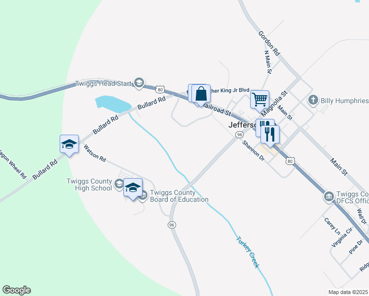 map of restaurants, bars, coffee shops, grocery stores, and more near 302 State Route 96 in Jeffersonville
