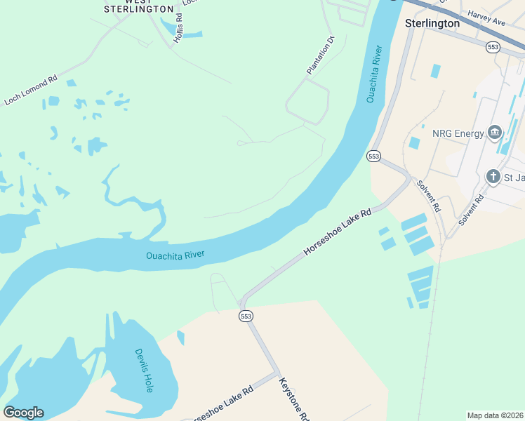 map of restaurants, bars, coffee shops, grocery stores, and more near Garland Road in Sterlington