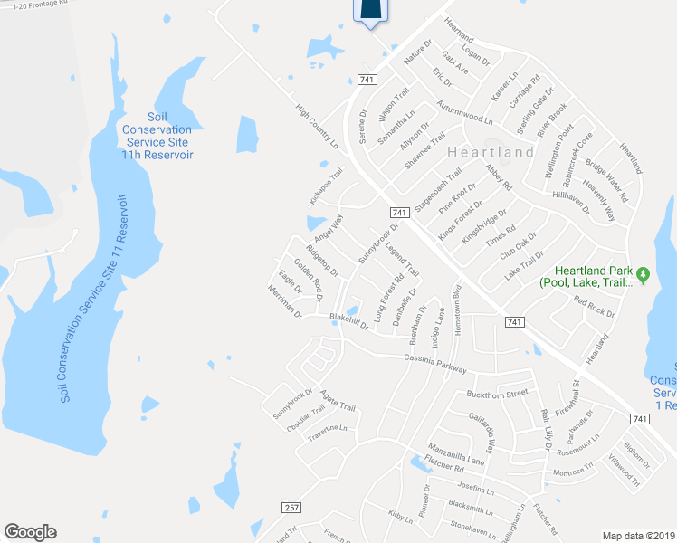 map of restaurants, bars, coffee shops, grocery stores, and more near 4006 Ridgetop Drive in Forney