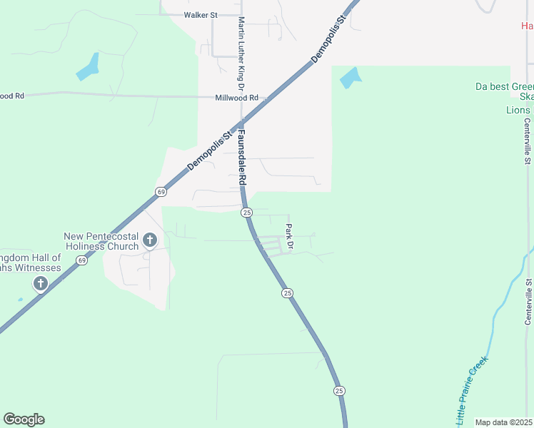 map of restaurants, bars, coffee shops, grocery stores, and more near Park Drive in Greensboro