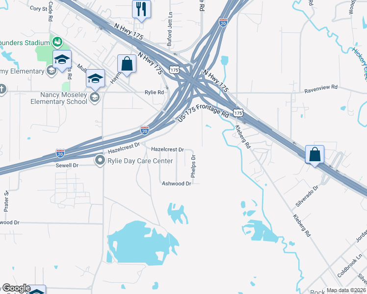 map of restaurants, bars, coffee shops, grocery stores, and more near 11251 Hazelcrest Drive in Dallas