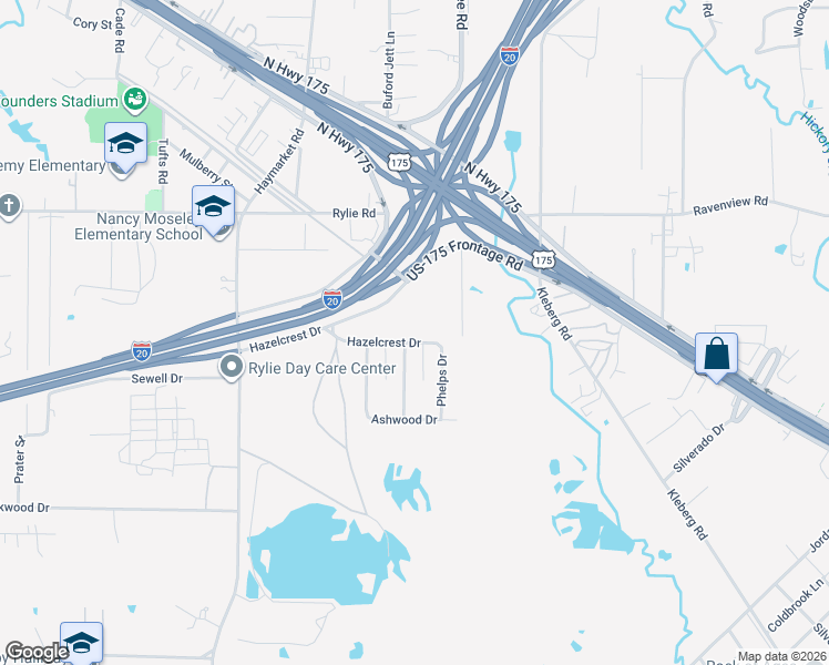 map of restaurants, bars, coffee shops, grocery stores, and more near 11251 Hazelcrest Drive in Dallas