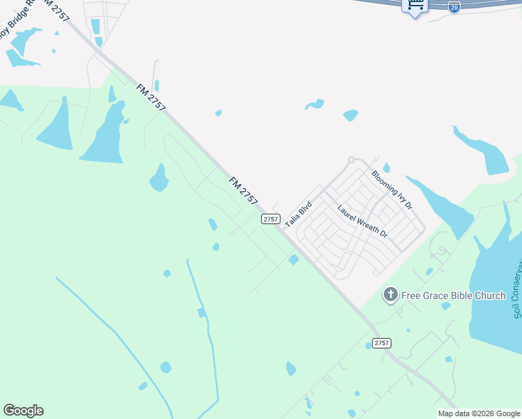 map of restaurants, bars, coffee shops, grocery stores, and more near 9391 Farm to Market Road 2757 in Forney