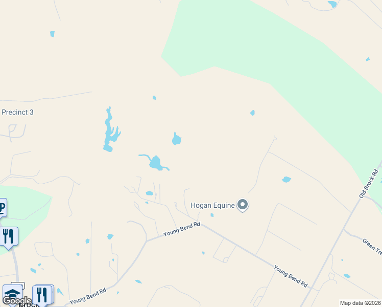 map of restaurants, bars, coffee shops, grocery stores, and more near 892 Young Bend Road in Weatherford