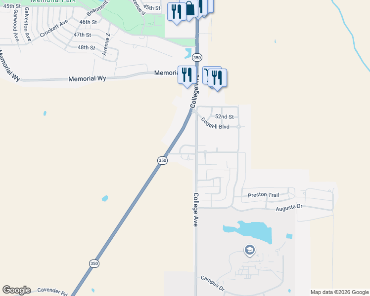 map of restaurants, bars, coffee shops, grocery stores, and more near 1911 Martha Ann Boulevard in Snyder