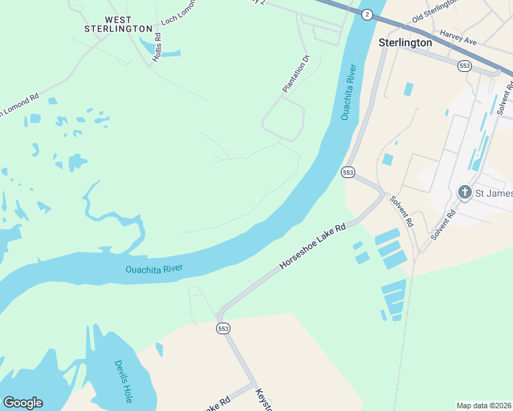 map of restaurants, bars, coffee shops, grocery stores, and more near Garland Road in Sterlington