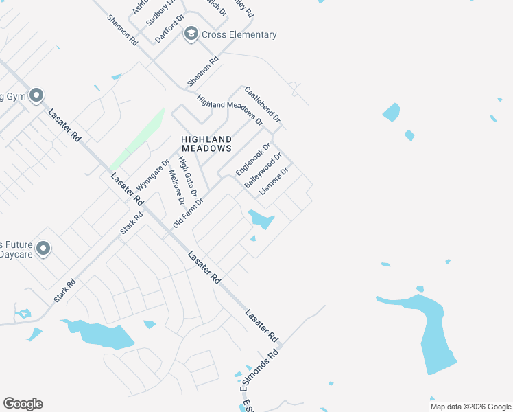 map of restaurants, bars, coffee shops, grocery stores, and more near 6 Old Farm Drive in Seagoville