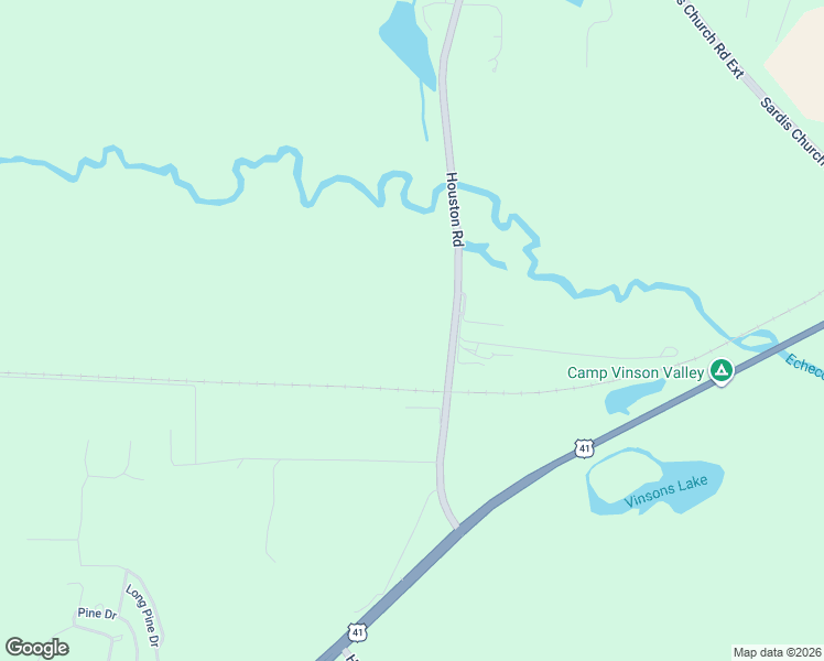 map of restaurants, bars, coffee shops, grocery stores, and more near 7500 Houston Road in Byron