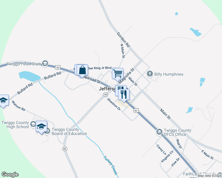 map of restaurants, bars, coffee shops, grocery stores, and more near 302 State Route 96 in Jeffersonville