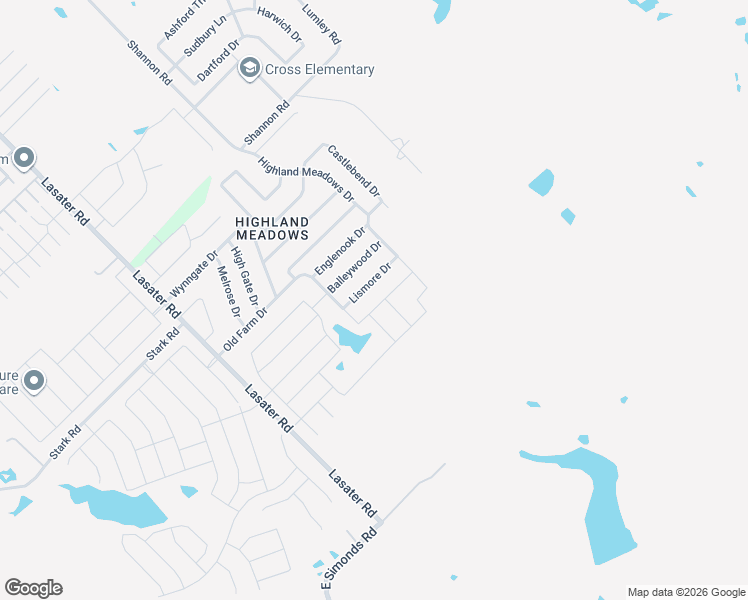 map of restaurants, bars, coffee shops, grocery stores, and more near 2904 Lismore Drive in Seagoville